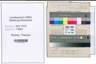 Entnazifizierung Theodor Panhey , geb. 19.02.1893 (Elektroschweisser)