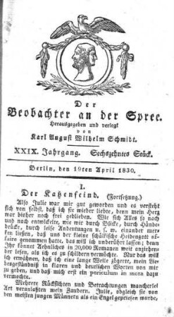 16. Stueck, 19. April 1830