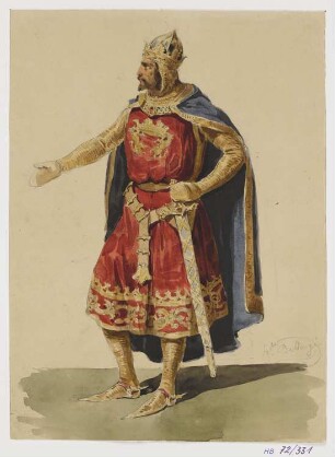 König in mittelalterlicher Kleidung
