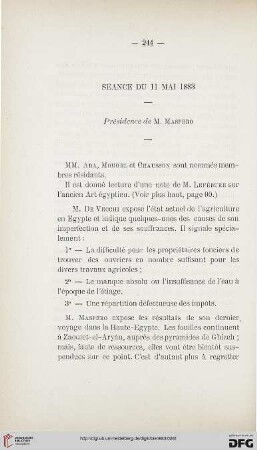 Séance du 11 Mai 1883