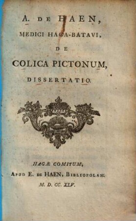 De Colica Pictonum dissertatio