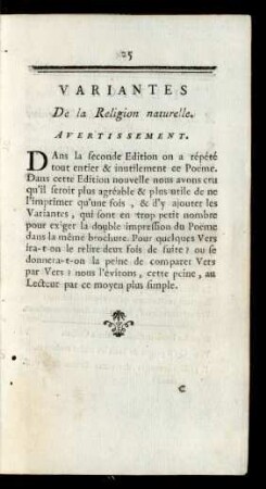Variantes De la Religion naturelle ...