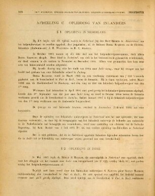 Afdeeling C. Opleiding van inlanders