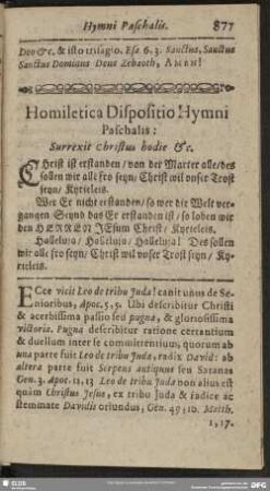 Homiletica Dispositio Hymni Paschalis: Surrexit Christus hodie & c.