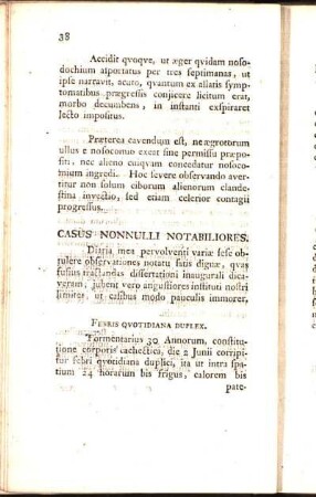 Casus Nonnulli Notabiliores.