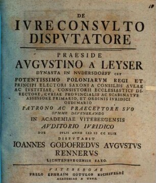 De iureconsulto disputatore disputatore