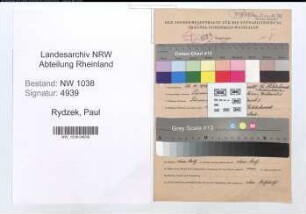 Entnazifizierung Paul Rydzek , geb. 29.11.1899 (Beamter)