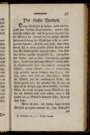 Der fünfte Vortheil