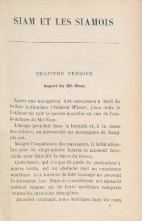 Chapitre premier. Aspect du Me-Nam