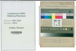 Entnazifizierung Richard Anders , geb. 13.11.1897 (Werkmeister)