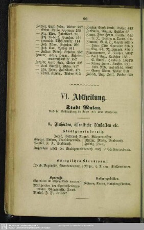 VI. Stadt Mylau : VI. Abtheilung. Stadt Mylau