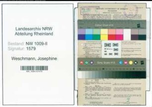 Entnazifizierung Josephine Weschmann , geb. 24.03.1888 ()