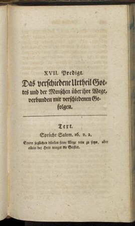 XVII. Predigt.