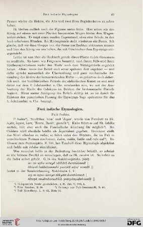 Zwei indische Etymologien
