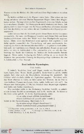 Zwei indische Etymologien