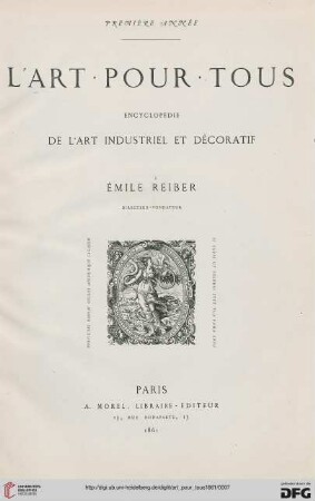 1: L' art pour tous: encyclopédie de l'art industriel et décoratif