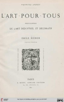 1: L' art pour tous: encyclopédie de l'art industriel et décoratif