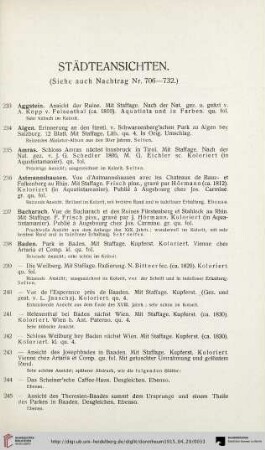 Städteansichten (Nr. 233-420)