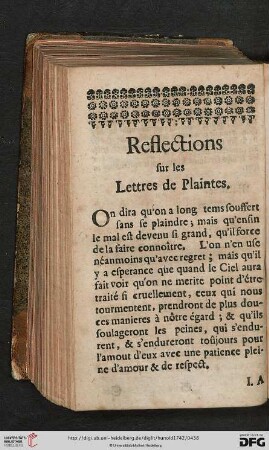 Lettres de Plaintes