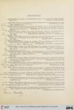 Steinzeug (Nr. 1-41)