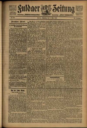Zweite Ausgabe vom Samstag, den 05. Mai 1906.