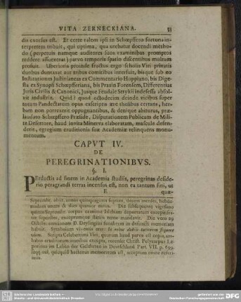Caput IV. De Peregrinationibus