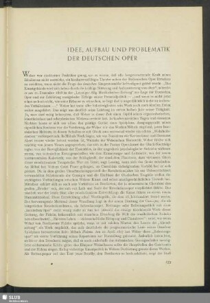 Idee, Aufbau Und Problematik Der Deutschen Oper