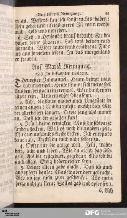 Auf Mariä Reinigung.
