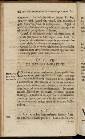 Caput VII. De Hæmorrhagia Penis.