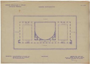 Troost, Paul Ludwig; München, Arcisstr. 12; Führerbau der NSDAP - Montagegeschoss (Grundriss)
