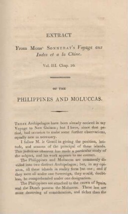 Extract. From Monsr. Sonnerat's voyage aux Indes et a la Chine