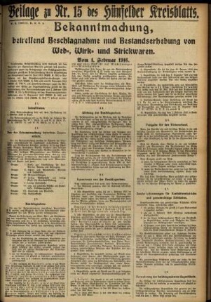 Zweite Ausgabe vom Donnerstag, den 03. Februar 1916.