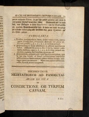 71-80, Ad Lib. XII. Tit. V. De Condictione Ob Turpem Causam