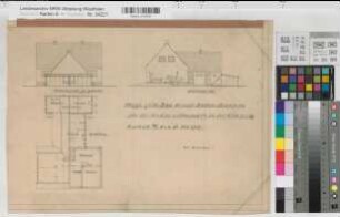 Bocholt (Bocholt) Anbauschuppen Siedlerwohnungen Kiekheide Grundriß, Ansichten 1935 1 : 100 Wohnungsgesellschaft Münsterland