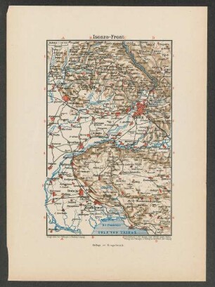 Karte: Isonzo-Front (Beilage zur Kriegschronik.)