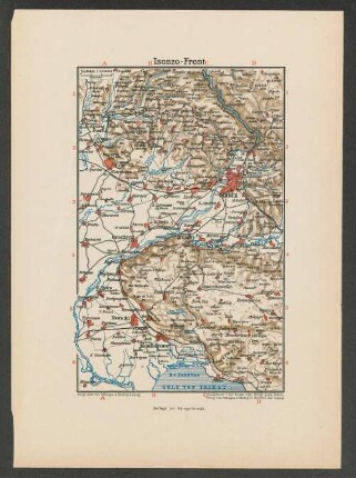Karte: Isonzo-Front (Beilage zur Kriegschronik.)