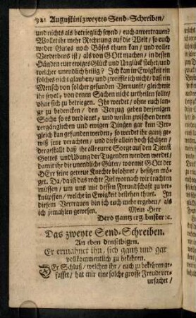 322-329, Das zweyte Send-Schreiben.