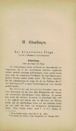 Zur klimatischen Frage