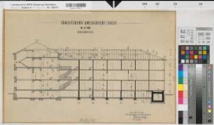 Soest, Amtsgericht und Gefängnis, Erweiterungsbau, Längenschnitt B-B