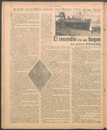 El incendio de un buque petrolero en pleno océano pacífico : Hace cuatro años ocurrio una de las más espantosas tragedias del mar