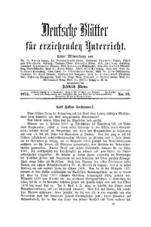 Carl Gustav Bochmann : Nachruf