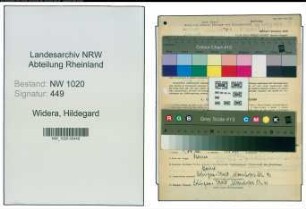 Entnazifizierung Hildegard Widera , geb. 25.08.1912 ()