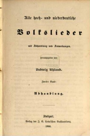 Uhlands Schriften zur Geschichte der Dichtung und Sage. 3