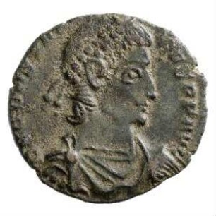 Münze, Aes 2, 352 n. Chr.