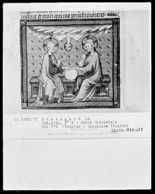 Bible Historiale — Thronende Trinität, Folio 270recto