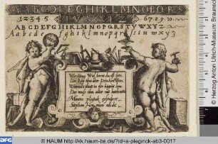 Drei Alphabete und Nummern