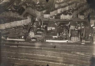 Bebauung um den Stannebeinplatz in Leipzig-Schönefeld : Blickrichtung Norden