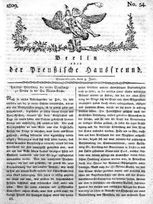 No. 54., 8. Juli 1809