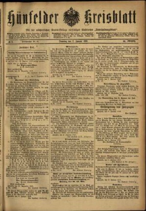 Ausgabe vom Dienstag, den 07. Januar 1919.