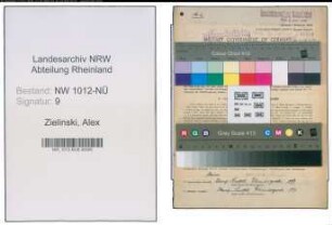 Entnazifizierung Alex Zielinski , geb. 25.10.1905 (Bergmann)